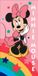 Minnie Mouse Serviette de plage Rainbow 70 x 140 cm Coton Rose