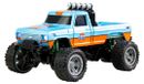 Monstertruck RC - 1:64 - Métal moulé sous pression - Bleu et orange - Télécommande pistolet