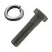 Blade schroef voor grasmaaiers met remschijf, schroefdraad 9,5 mm, 3/8 inch, 24UNF, 45 mm