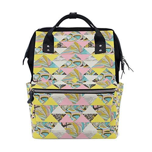 MONTOJ Geometrie Patroon Canvas Rugzak - Travel Campus Rugzak - 5601224254498