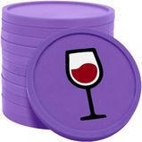 CombiCraft jetons de consommation de vin violet - Ø29mm imprimé unilatéralement - 100 pièces