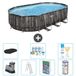 Bestway Ovaal Power Steel Zwembad - 610 x 366 x 122 - Grijs