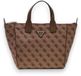 Guess Kleine tote bag met logo Adrian Beige Polyamide