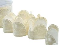 Furlanis - Elegant kanten lint voor gastgeschenken, Italiaanse stof - ivoor, 15 mm x 10 m