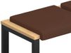 vidaXL Bankkussen 4 st kunstleer bruin diepte 35 cm