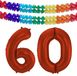 Folat Ballon d'anniversaire en aluminium - 60 ans - rouge - 86 cm