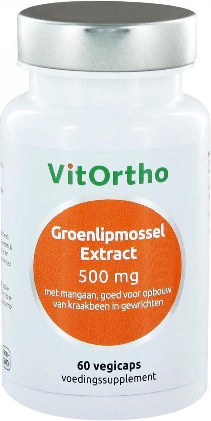 VitOrtho Groenlipmossel Extract 500mg Capsules 60st