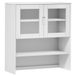 VidaXL MOLDE Opzetkast - Massief Grenenhout - Wit - 90x35x100 cm