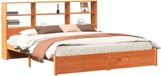vidaXL Bedframe met opbergkopstuk, wasbruin, 180 x 200 cm