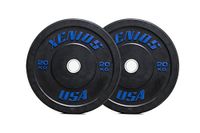 Xenios USA rubber bumper plaat met binnenring van roestvrij staal, zwart, 20 kg, XSBPRBPL20