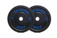 Xenios USA rubber bumper plaat met binnenring van roestvrij staal, zwart, 20 kg, XSBPRBPL20