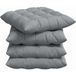 Coussin de siège 4 pièces gris clair 40 x 40 x 6 cm tissu