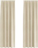 vidaXL Gordijnen - 2 stuks - Crèmekleurig - 140 x 260 cm - Fluweel