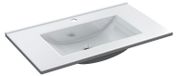 ARKITMOBEL Wastafel van keramiek, wit, rechthoekig, 81,5 cm (breedte) x 18 cm (H) x 46 cm (bodem)