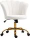 HOMCOM Bureaustoel - Fluweel (100% polyester) - 69x64x90cm - Wit