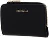 COCCINELLE Portefeuille en cuir Metallic Soft Wallet cuir grainé Noir Zwart