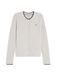 TOMMY HILFIGER Gebreid vest 'Mini Cable' ecru