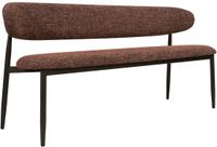 Giga Meubel Eetkamerbank Alexia - Rood/Brons - 180 cm - Met Rugleuning