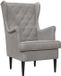vidaXL Fauteuil lichtgrijs fluweel