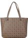 GUESS Calebra Tote Bag Latte Logo Lichtbruin Shopper met laptopvak