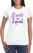 Bellatio Decorations Wit Bride Squad t-shirt met paarse glitters dames - Vrijgezellen/bachelor feest M