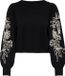 ONLY ONLMAGNOLIA LS DETAIL PULLOVER KNT NOOS - Meisjes - Lange mouwen shirts - XS - Zwart