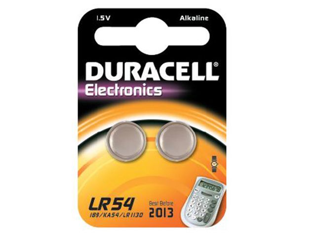 Duracell LR54 Alkaline Knoopcel Batterijen (2 stuks)
