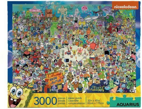 Aquarius SpongeBob SquarePants Bikini Bottom 3000 Piece Puzzle - Multicolour