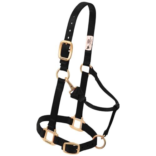 Weaver Leather Weaver Leather TRV154688 1" LG BLK Snap Halter, Groot Paard, Zwart