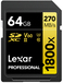 Lexar Professional SDXC 64GB UHS-II V60 - 270MB/s Read - 180MB/s Write