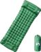 Zelfopblazend kampeermatras met kussen 1-persoons groen - 200 x 75 x 10.5 cm