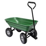 WERKA PRO - 10946 - Tuin aanhangwagen - 52 liter - Tot 120 kg - Gemonteerd op 4 opblaasbare wielen - 2 assen - 1 richting