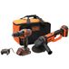 BLACK+DECKER Combi-kit klopboormachine, 18 V, 10 mm, 40 Nm + mini-slijpmachine 18 V, 125 mm, leveringsomvang: 2 lithium-accu's met 2 Ah, oplader, draagtas, BCK24D2S-QW