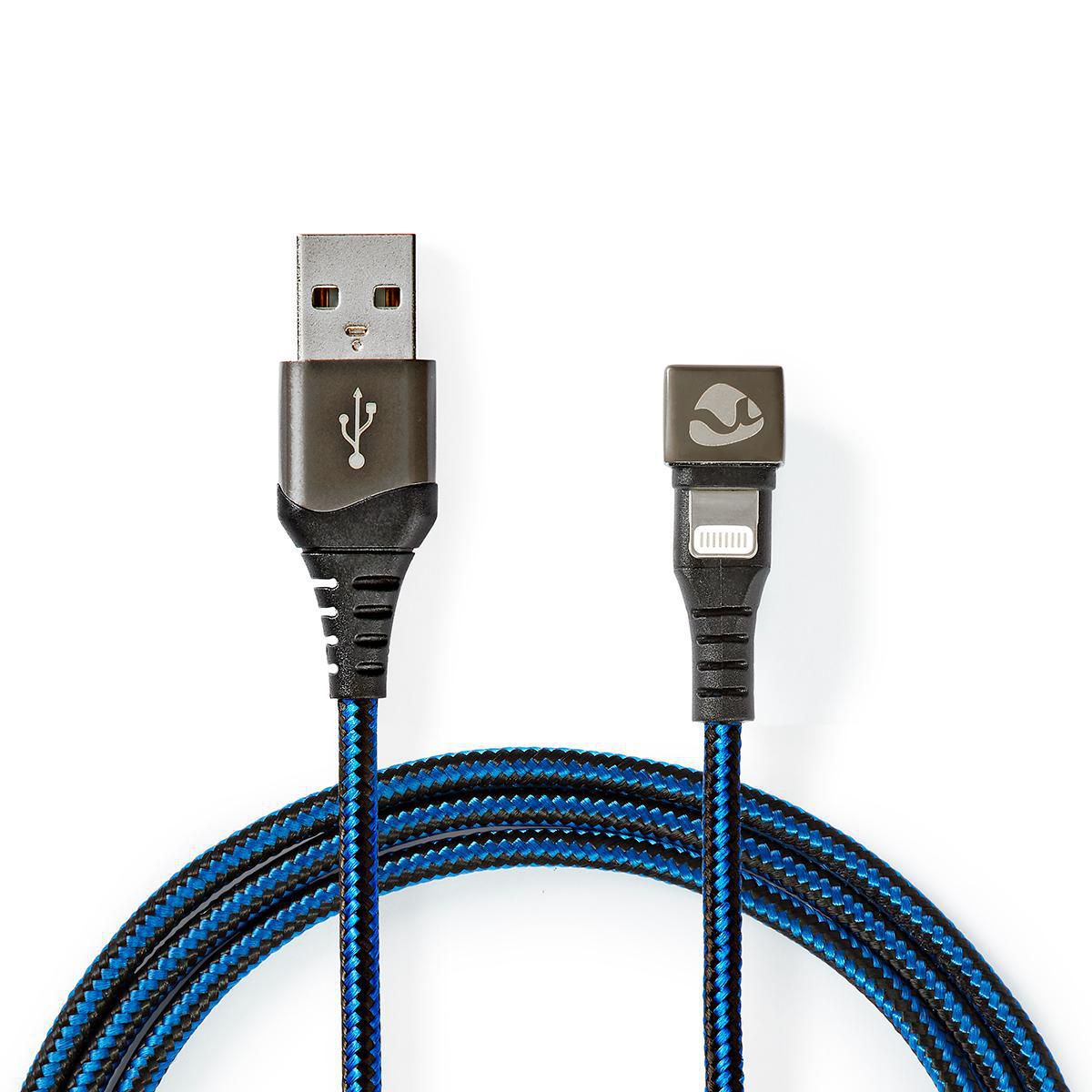 Nedis GCTB39300AL10 USB-kabel - 1 m - Zwart/Blauw