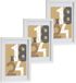 Cadre photo en bois - blanc - 21 x 30 cm - avec passe-partout