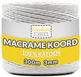 Creative Deco Wit Macrame Koord – 300m – Katoen, 12-laags