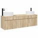 vidaXL Ensemble de meubles de salle de bain 3 pièces Sonoma Chêne 49 x 44,5 x 65,5 cm