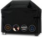 Merkloos Housse de barbecue - Tissu Oxford 420D, imperméable, coupe-vent, résistant aux UV et aux déchirures avec fermeture velcro - Pour barbecue extérieur - Noir - 183x66x130 cm