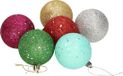 Merkloos / Sans marque Gerd Rodermund Gmbh & Co.kg Kerstballen - 6 stuks - Multicolor - Glitter - 6 cm