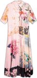 Desigual Dameshemdjurk 26WWVWX5-3035 Lange mouw Klassieke kraag Viscose Rood M