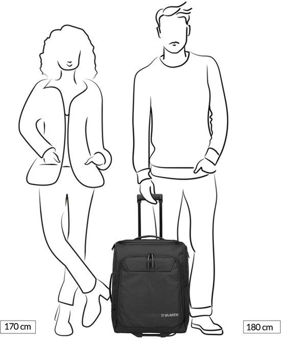 Travelite Kick Off Wheeled Duffle S Black | 44L | Hand Luggage