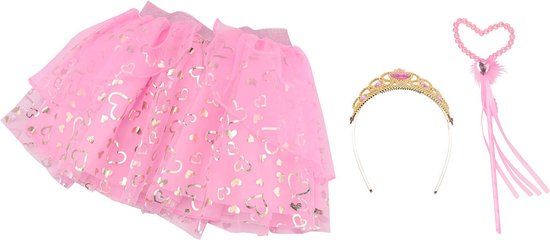 Prinses Verkleedset - Roze - 3-delig - One Size - Kinderen