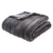 Atmosphera Plaid/deken Manoir - donker grijs - 120 x 160 cm - polyester
