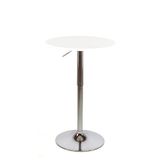 Brigros WeHome Bartafel, hoge salontafel, in hoogte verstelbare salontafel, vierkante of ronde tafel, keukentafel verkrijgbaar in verschillende kleuren (wit, rond)