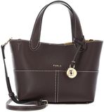 FURLA Leren schoudertas handtas Primrose Mini Tote Bag Cioccolato + Honey int. donkerbruin