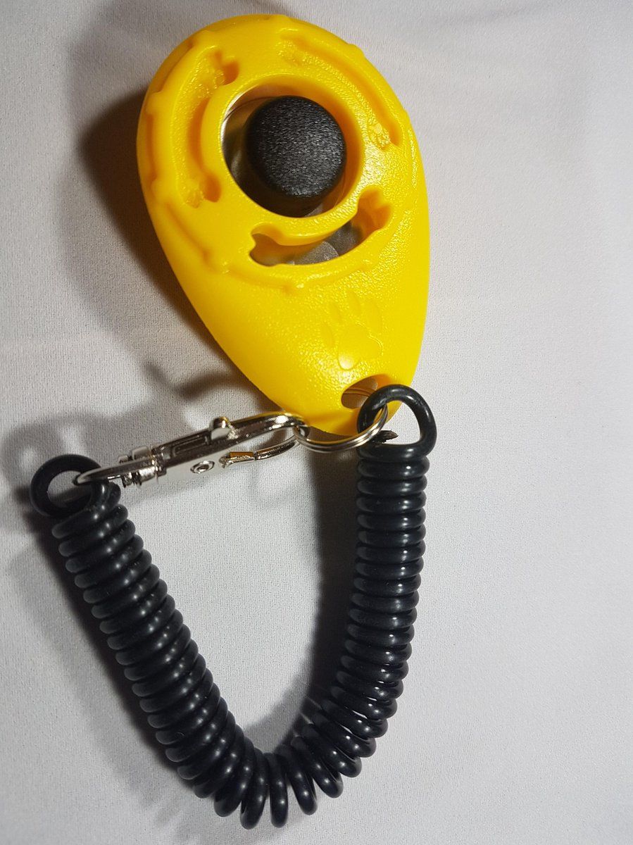 Clicker geel voor Hondentraining paarden training voor positieve bekrachtiging