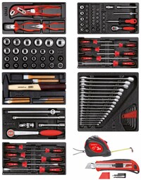 Gedore RED R21010001 119-delige Gereedschapset in CT modules