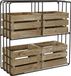 DKD Home Decor Plank Zwart Metaal Hout 72 x 22 x 72 cm