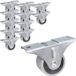 Skir'co (12 pièces) petites roues de meubles de 30 mm, roues en caoutchouc grises, roues fixes, roues non pivotantes, unidirectionnelles (12)