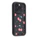 Coque TPU antichoc élégante iPhone 14 Pro avec bords relevés - noire / cerises